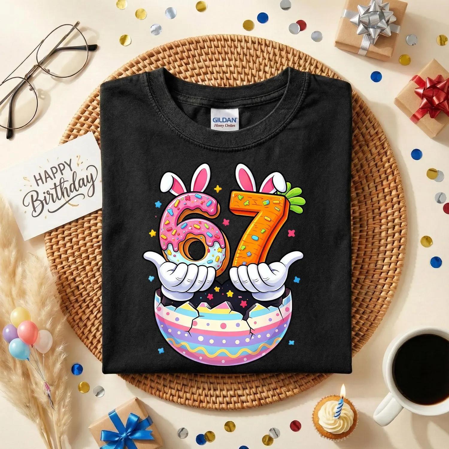 67 Easter Shirt Funny 67 Meme Easter Tee Happy Bunny 67 Birthday